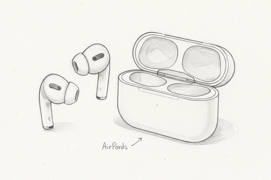 airpods as a drawing